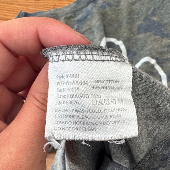 PAWZ Blue and Gray Camo Short Sleeve Tee - Picture 7 of 7